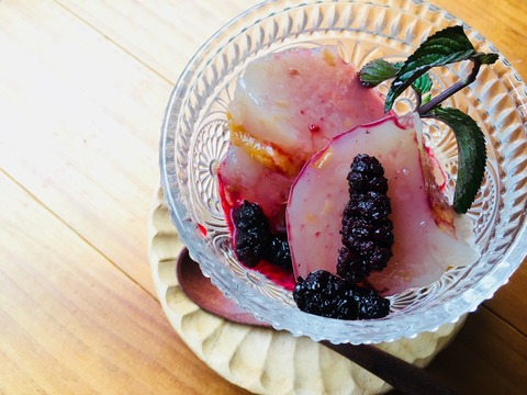 [New moon cafe Merta Sari Recommend] 　6月のデザート　桑の実シロップby 焼き菓子malco 村上祥子