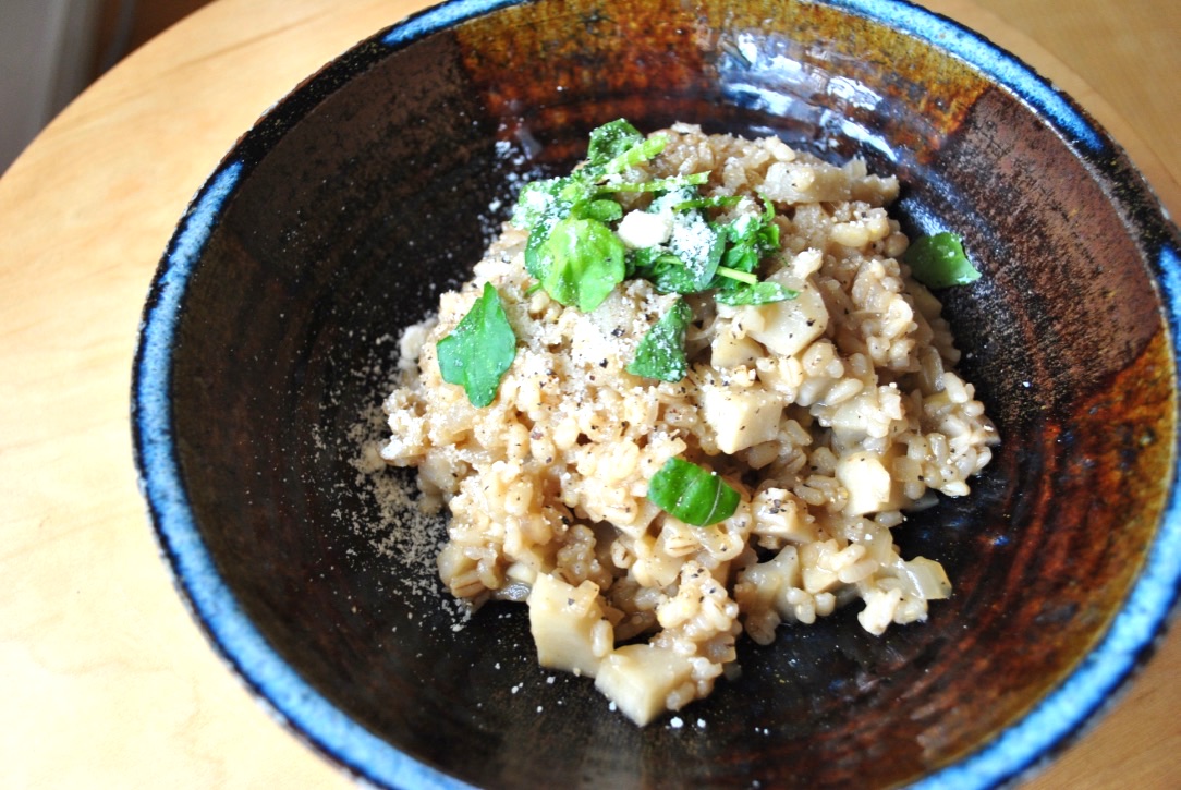 [New moon cafe Merta Sari ２⽉のレシピ] 　大麦と里芋のリゾット