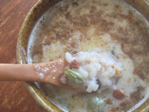 [New moon cafe Merta Sari ５⽉のレシピ] 　春のラサーヤナミルク粥